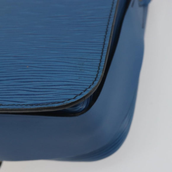 LOUIS VUITTON Epi Cartouchiere MM Shoulder Bag Blue M52245 LV Auth BA14941