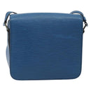 LOUIS VUITTON Epi Cartouchiere MM Shoulder Bag Blue M52245 LV Auth BA14941-2