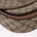 GUCCI GG Supreme Shoulder Bag PVC Leather Beige Gold Tone Auth BA14942-10