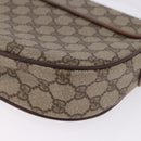 GUCCI GG Supreme Shoulder Bag PVC Leather Beige Gold Tone Auth BA14942-13