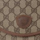 GUCCI GG Supreme Shoulder Bag PVC Leather Beige Gold Tone Auth BA14942-14