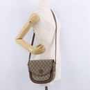 GUCCI GG Supreme Shoulder Bag PVC Leather Beige Gold Tone Auth BA14942-24