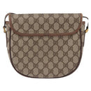 GUCCI GG Supreme Shoulder Bag PVC Leather Beige Gold Tone Auth BA14942-3