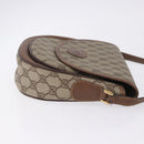 GUCCI GG Supreme Shoulder Bag PVC Leather Beige Gold Tone Auth BA14942-4