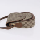 GUCCI GG Supreme Shoulder Bag PVC Leather Beige Gold Tone Auth BA14942-5