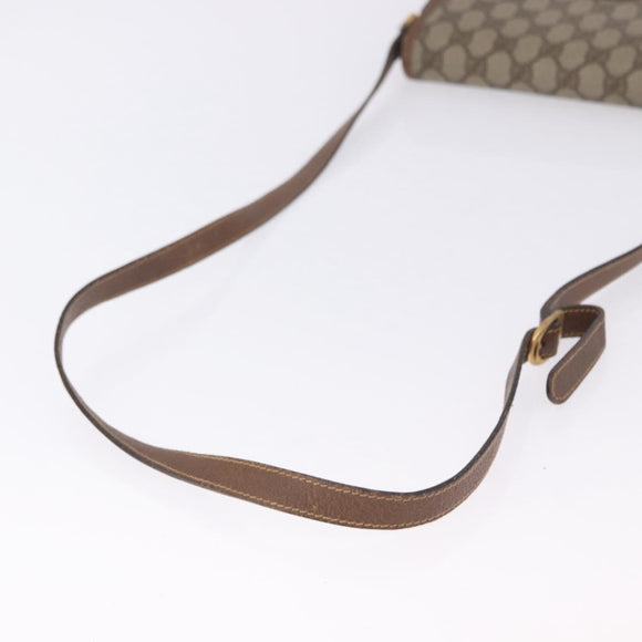GUCCI GG Supreme Shoulder Bag PVC Leather Beige Gold Tone Auth BA14942