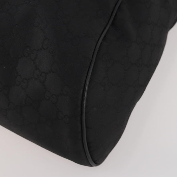 GUCCI GG Canvas Backpack Black Silver 449181 Auth BA14948