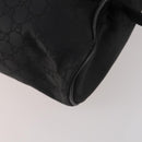 GUCCI GG Canvas Backpack Black Silver 449181 Auth BA14948-14