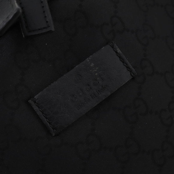 GUCCI GG Canvas Backpack Black Silver 449181 Auth BA14948