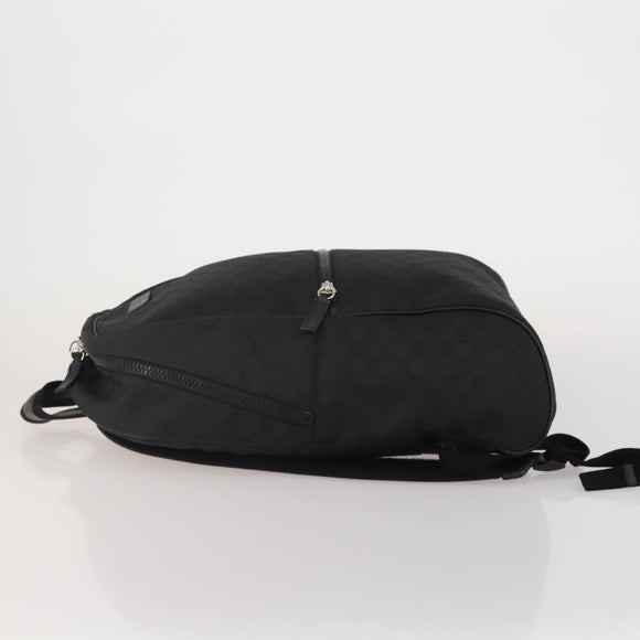 GUCCI GG Canvas Backpack Black Silver 449181 Auth BA14948