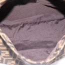 FENDI Zucca Canvas Mamma Baguette Shoulder Bag Brown Silver Auth BA14949V-11