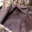 FENDI Zucca Canvas Mamma Baguette Shoulder Bag Brown Silver Auth BA14949V-19