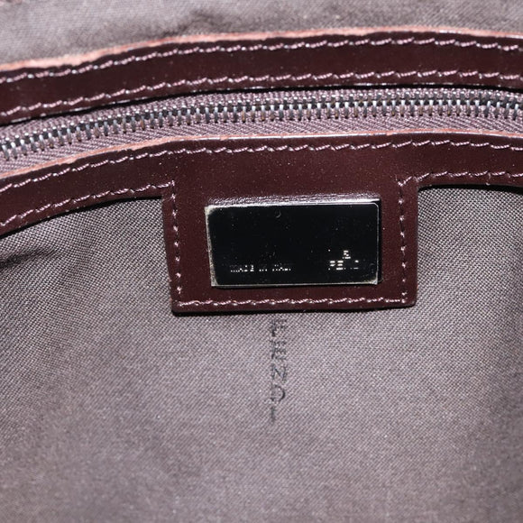 FENDI Zucchino Canvas Mamma Baguette Shoulder Bag Brown 8BR001 Auth BA14950V