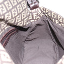 FENDI Zucchino Canvas Mamma Baguette Shoulder Bag Brown 8BR001 Auth BA14950V-17