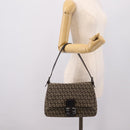 FENDI Zucchino Canvas Mamma Baguette Shoulder Bag Brown 8BR001 Auth BA14950V-22