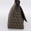 FENDI Zucchino Canvas Mamma Baguette Shoulder Bag Brown 8BR001 Auth BA14950V-4