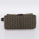 FENDI Zucchino Canvas Mamma Baguette Shoulder Bag Brown 8BR001 Auth BA14950V-9