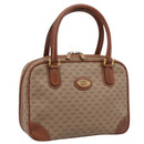 GUCCI Micro GG Hand Bag PVC Leather Beige Gold Tone 000.39.0030 Auth BA14951-1