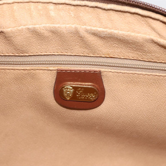 GUCCI Micro GG Hand Bag PVC Leather Beige Gold Tone 000.39.0030 Auth BA14951