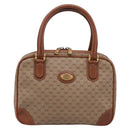 GUCCI Micro GG Hand Bag PVC Leather Beige Gold Tone 000.39.0030 Auth BA14951-13