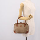 GUCCI Micro GG Hand Bag PVC Leather Beige Gold Tone 000.39.0030 Auth BA14951-23