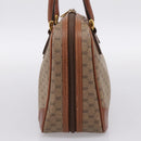 GUCCI Micro GG Hand Bag PVC Leather Beige Gold Tone 000.39.0030 Auth BA14951-4