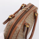 GUCCI Micro GG Hand Bag PVC Leather Beige Gold Tone 000.39.0030 Auth BA14951-6