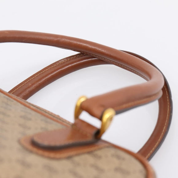 GUCCI Micro GG Hand Bag PVC Leather Beige Gold Tone 000.39.0030 Auth BA14951