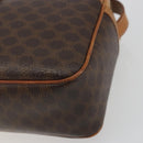 CELINE Macadam Shoulder Bag PVC Leather Brown Gold Tone Auth BA14952-10