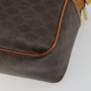 CELINE Macadam Shoulder Bag PVC Leather Brown Gold Tone Auth BA14952-12