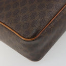 CELINE Macadam Shoulder Bag PVC Leather Brown Gold Tone Auth BA14952-13