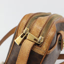 CELINE Macadam Shoulder Bag PVC Leather Brown Gold Tone Auth BA14952-15
