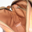 CELINE Macadam Shoulder Bag PVC Leather Brown Gold Tone Auth BA14952-19
