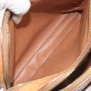 CELINE Macadam Shoulder Bag PVC Leather Brown Gold Tone Auth BA14952-23
