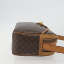 CELINE Macadam Shoulder Bag PVC Leather Brown Gold Tone Auth BA14952-4