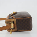 CELINE Macadam Shoulder Bag PVC Leather Brown Gold Tone Auth BA14952-5