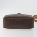 CELINE Macadam Shoulder Bag PVC Leather Brown Gold Tone Auth BA14952-9