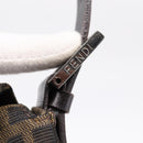 FENDI Zucca Canvas Mamma Baguette Shoulder Bag Brown Silver 8BR003 Auth BA14953V-10