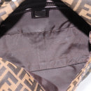FENDI Zucca Canvas Mamma Baguette Shoulder Bag Brown Silver 8BR003 Auth BA14953V-11