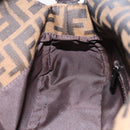 FENDI Zucca Canvas Mamma Baguette Shoulder Bag Brown Silver 8BR003 Auth BA14953V-19