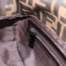 FENDI Zucca Canvas Mamma Baguette Shoulder Bag Brown Silver 8BR003 Auth BA14953V-20