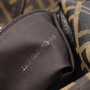 FENDI Zucca Canvas Mamma Baguette Shoulder Bag Brown Silver 8BR003 Auth BA14953V-12
