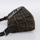 FENDI Zucca Canvas Mamma Baguette Shoulder Bag Brown Silver 8BR003 Auth BA14953V-3