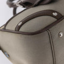 BURBERRY Nova Check Hand Bag Canvas Brown Silver Auth BA14954A-14