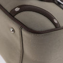 BURBERRY Nova Check Hand Bag Canvas Brown Silver Auth BA14954A-15