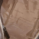 BURBERRY Nova Check Hand Bag Canvas Brown Silver Auth BA14954A-12