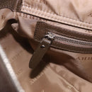 BURBERRY Nova Check Hand Bag Canvas Brown Silver Auth BA14954A-20
