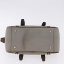 BURBERRY Nova Check Hand Bag Canvas Brown Silver Auth BA14954A-5