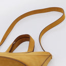 BVLGARI Hand Bag Suede 2way Brown Gold Tone Auth BA14955-14