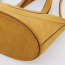 BVLGARI Hand Bag Suede 2way Brown Gold Tone Auth BA14955-15